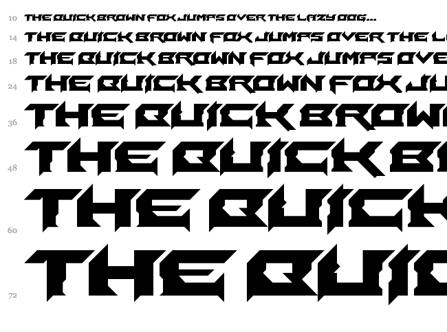 Laceration font waterfall