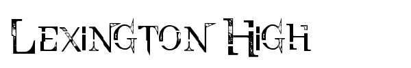 Lexington High font