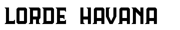 Lorde Havana font