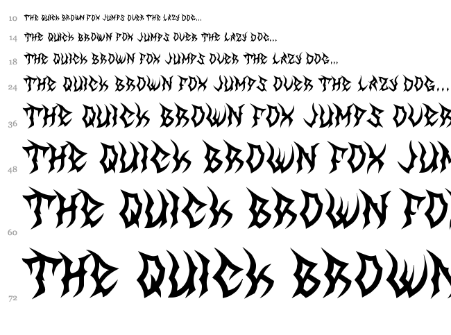 MB The Great Reaper font waterfall