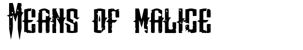 Means of malice font