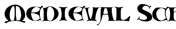 Medieval Scribish font preview