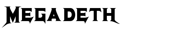 Megadeth font preview