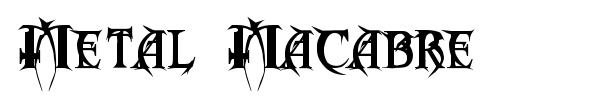 Metal  Macabre font