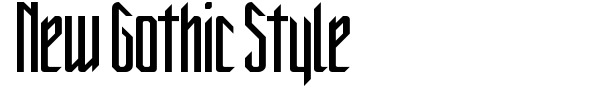 New Gothic Style font