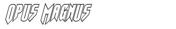 Opus Magnus font preview