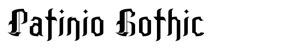 Patinio Gothic font