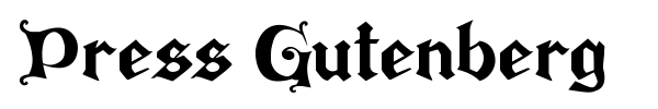 Press Gutenberg font