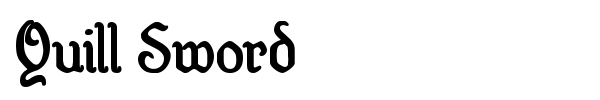 Quill Sword font preview