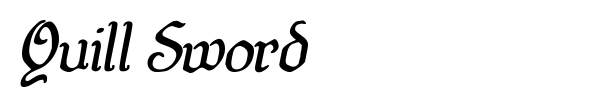 Quill Sword font preview