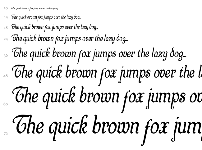 Quill Sword font waterfall