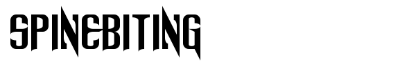 Spinebiting font