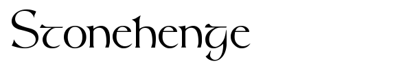 Stonehenge font preview