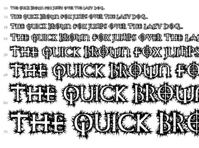 Witching Hour font waterfall