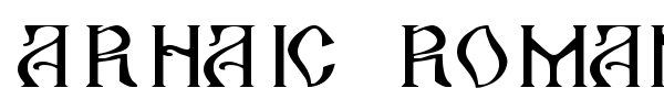 Arhaic Romanesc font