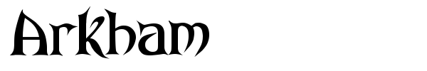 Arkham font preview
