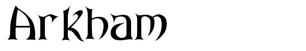 Arkham font preview