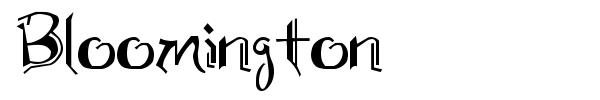 Bloomington font