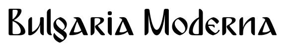 Bulgaria Moderna font