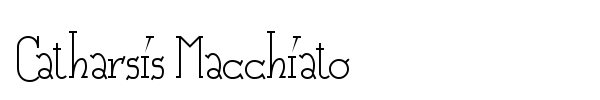 Catharsis Macchiato font