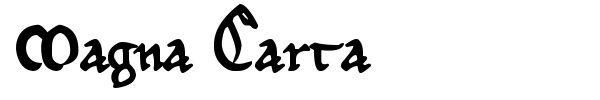 Magna Carta font