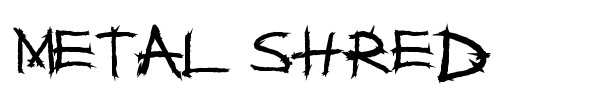Metal Shred font preview