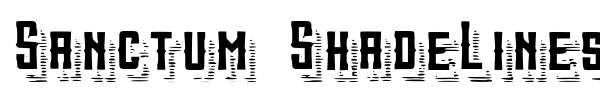 Sanctum ShadeLines font preview