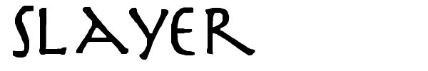 Slayer font