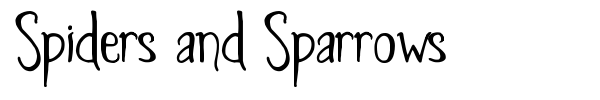 Spiders and Sparrows font preview