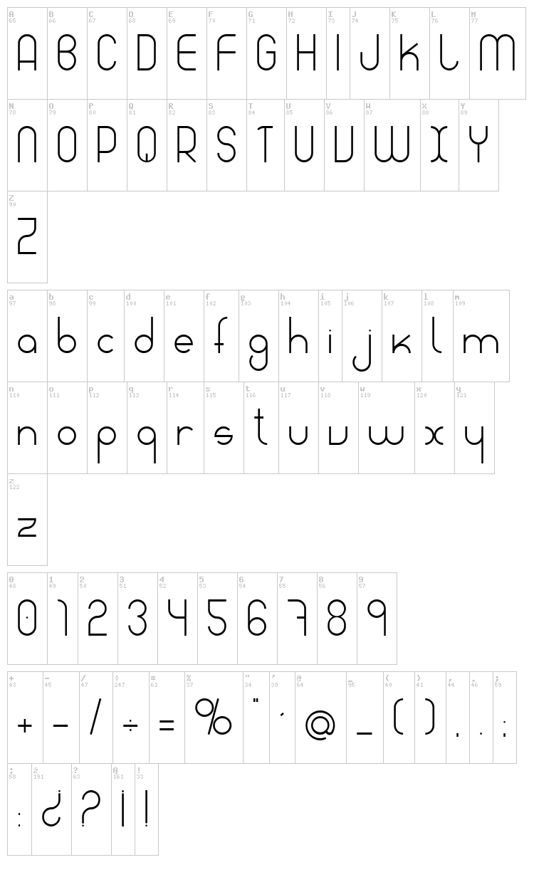 Amable font map