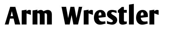 Arm Wrestler font preview