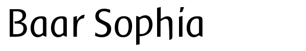 Baar Sophia font preview