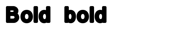 Bold bold font