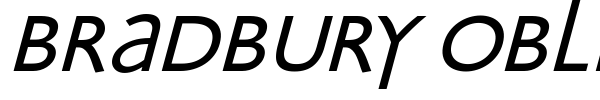 Bradbury Oblique font preview