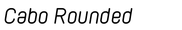 Cabo Rounded font preview