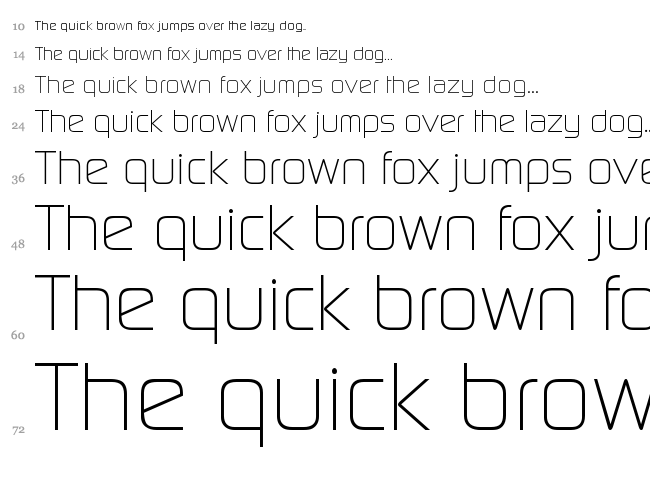 Continuum font waterfall