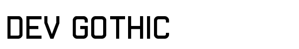 Dev Gothic font