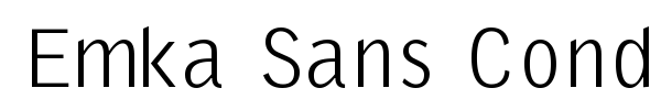 Emka Sans Condensed font preview