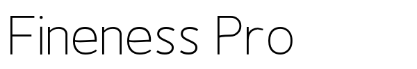 Fineness Pro font preview