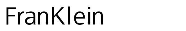 FranKlein font preview
