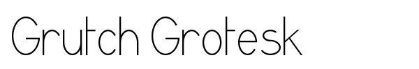 Grutch Grotesk font preview
