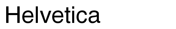 Helvetica font preview