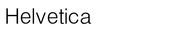 Helvetica font preview