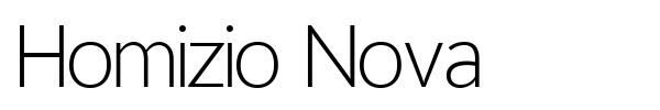Homizio Nova font preview