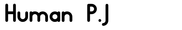 Human P.J font preview