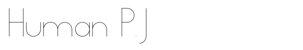 Human P.J font preview