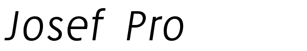 Josef Pro font preview