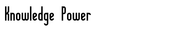 Knowledge Power font