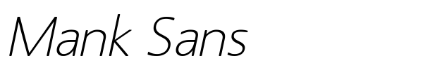 Mank Sans font preview