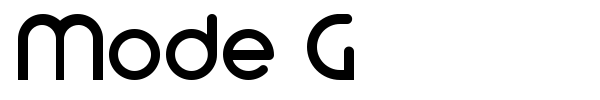 Mode G font